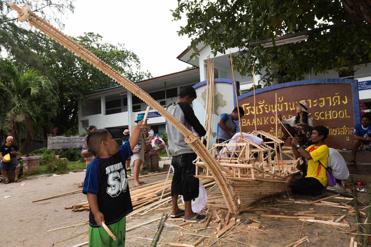 urak lawoid building ceremonial boat